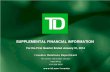 SUPPLEMENTAL FINANCIAL INFORMATION - TD