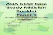 AQA GCSE Case Study Revision Booklet Paper 1