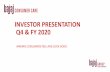 INVESTOR PRESENTATION Q4 & FY 2020