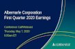Albemarle Corporation First Quarter 2020 Earnings