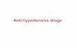 Anti-hypertensive drugs - unica.it