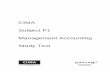 CIMA Subject P1 Management Accounting Study Text