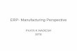 ERP- Manufacturing Perspective