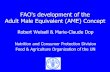 FAO's development of the Adult Male Equivalent (AME) Concept
