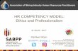 HR COMPETENCY MODEL: Ethics and Professionalism