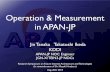 Operation & Measurement in APAN-JP - ITRC