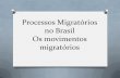 Processos migratórios no Brasil- Os movimentos migratórios