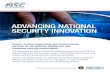 ADVANCING NATIONAL SECURITY INNOVATION