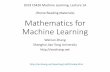 2019 CS420 Machine Learning, Lecture 1A (Home Reading ...
