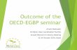 Outcome of the OECD-EGBP seminar