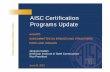 Update AISC Steel Fabrication Certification