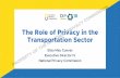 The Role of Privacy in the Transportation Sector