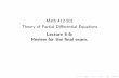 Math 412-501 Theory of Partial Diﬀerential Equations ...