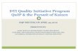 DTI Quality Initiative Program QuIP & the Pursuit of Kaizen