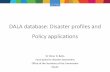 DALA database: Disaster profiles and Policy applications