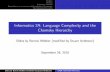 Informatics 2A: Language Complexity and the Chomsky Hierarchy