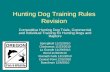 Hunting Dog Training Rules Revision