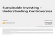 Sustainable Investing – Understanding Controversies