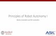 Principles of Robot Autonomy I