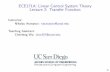 ECE171A: Linear Control System Theory Lecture 2: Transfer ...