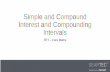 Simple and Compound Interest and Compounding Intervals