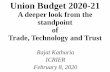 Union Budget 2020-21 - ICRIER