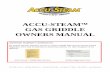 Accu-Steam Gas Griddle Owners Manual