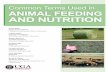 Common Terms Used in ANIMAL FEEDING AND NUTRITION