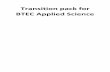Transition pack for BTEC Applied Science - Wales High School