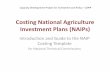 Costing National Agriculture Investment Plans (NAIPs)