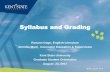 Syllabus and Grading -