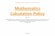 Calculation Policy Ma Eastfield Infants’ and Nurthemasery ...