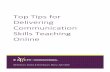 Top Tips for Delivering Communication Skills Teaching Online