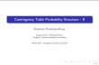 Contingency Table Probability Structure - II