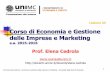 Corso di Economia e Gestione delle Imprese e Marketing