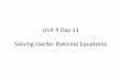 Solving Harder Rational Equations - Weebly