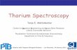 Thorium Spectroscopy