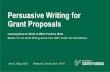 Persuasive Writing for Grant Proposals