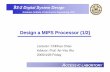 Design a MIPS Processor (1)
