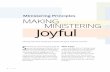 Ministering Principles MAKING MINISTERING Joyful