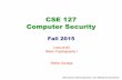 CSE 127 Computer Security