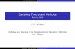 Sampling Theory and Methods - Clemson University