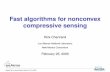 Fast algorithms for nonconvex compressive sensing