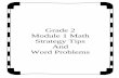 Grade 2 Module 1 Math Strategy Tips And Word Problems