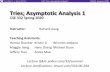 Tries; Asymptotic Analysis 1