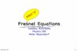 Fresnel Equations - San Jose State University