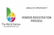 VENDOR REGISTRATION PROCESS - TWG2022