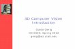 3D Computer Vision Introduction