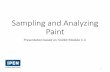 Sampling and Analyzing Paint