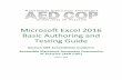 Microsoft Excel 2016 Basic Authoring and Testing Guide - FEMA